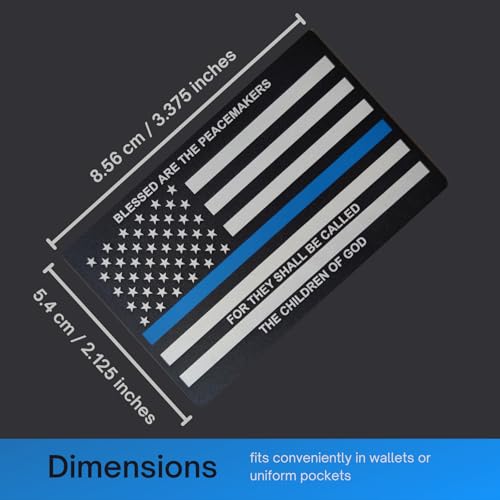 Miranda Rights Metal Card for Police Officers, Thin Blue Line American Flag Design, Miranda Warning Card for Law Enforcement Officers, Durable Aluminum Card with Patriotic Flag Sleeve, Police Duty Gear — view 4