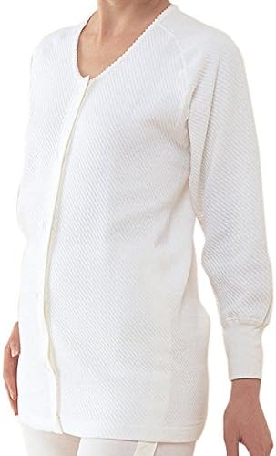 Amazon コベス Bm2 ワンタッチ肌着 前開きシャツ長袖 綿キルト冬用 婦人 マジック式 Ll 日本製 コベス 介護肌着