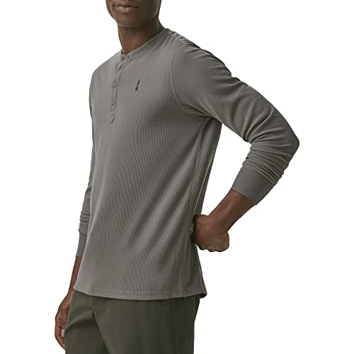 BASS OUTDOOR Men's Henley Long Sleeve Tee3
