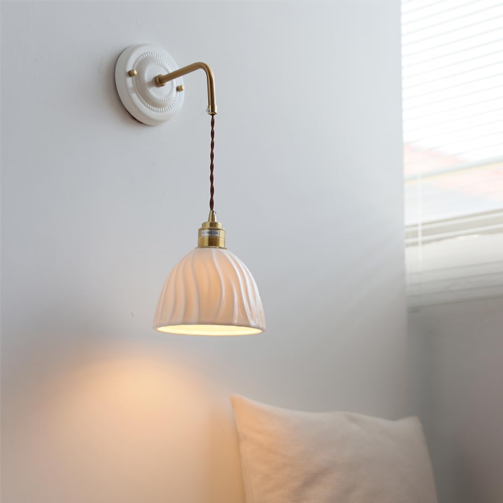 SKYGOO Accesorios de iluminación de diseño para alojamiento en Familia, lámpara de Pared para Sala de Estar, Comedor, lámpara de Pared de Vidrio a Rayas Irregulares, lámpara de Pared para cabecera de