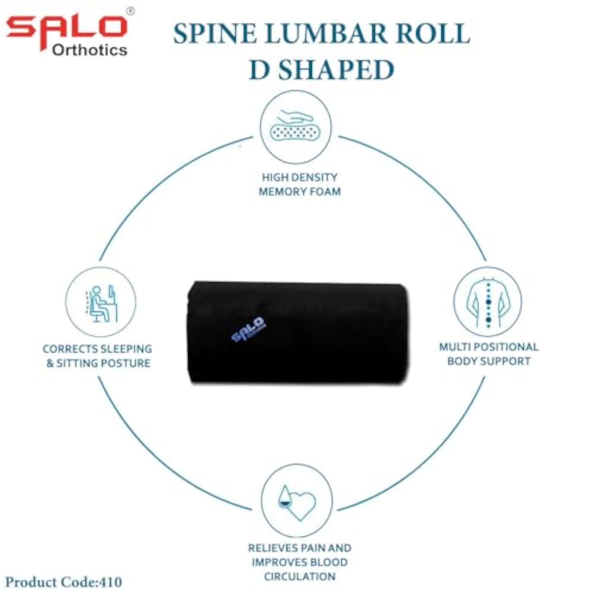 D-Shape Lumbar Roll Cushion for Back Support
