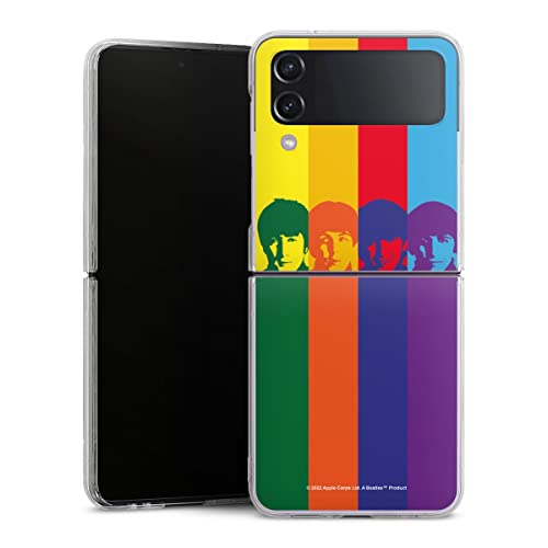 DeinDesign Coque Compatible avec Samsung Galaxy Z Flip 4 Étui Housse Arc-en-Ciel The Beatles Bande - Les Beatles, Paul McCartney, John Lennon, RIngo Starr, George Harrison DeinDesign Coque Compatible avec Samsung Galaxy Z Flip 4 Étui Housse Arc-en-Ciel The Beatles Bande