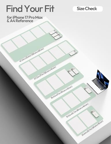 Image of YSAGi Leather Desk Protector, Office Mat, Large Mouse Mat, Non-Slip PU Leather Blotter, Laptop Desk Pad, Waterproof Writing Pad for Office and Home (Pale Green, 47.2 inch x 23.6 inch)