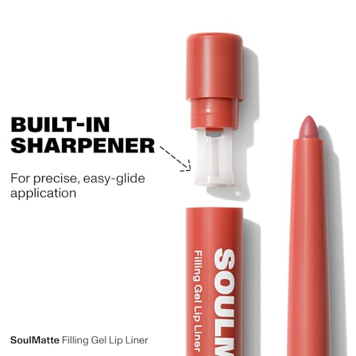 Morphe Soulmatte Filling Gel Lip Liner - Ultra Creamy Lip Liner with a Matte Formula - Defines, Contours & Reshapes Lips for a Soft Focus, Long-Lasting Finish - Whipped (0.007 oz) - Thumbnail 4