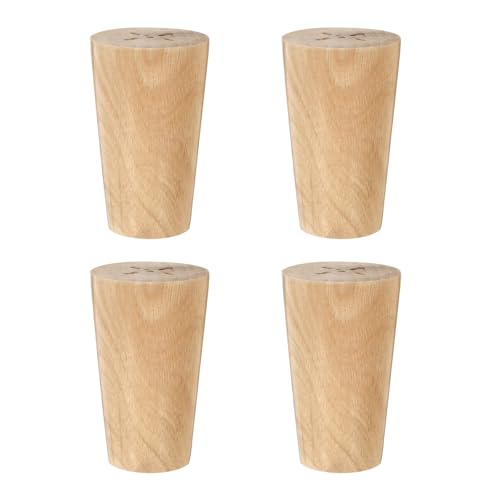 CALLARON Patas de Madera de Color Superficie Lisa y Diseño Moderno 4 Piezas para Muebles Fáciles de Limpiar para Escritorio y Sofá