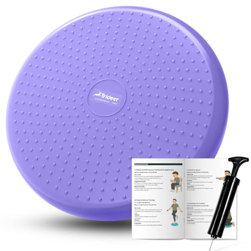 Image of Trideer Wobble Cushion Core Balance Disc, Flexible Seating for Classroom Elementary, Wiggle Seat for Sensory Kids, Balance Pad with Inflation Pump