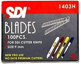 SDI The National Store SNAP Off Cutter Blades 9 mm 1403H, Pack of 100
