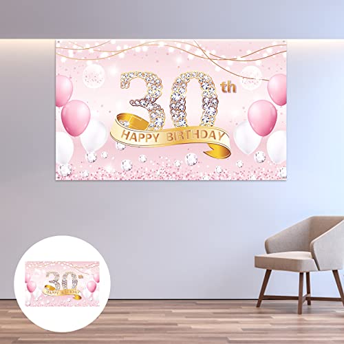 VALICLUD Thirty festa de aniversário fundo aniversário pendurado bandeira da festa de decoração