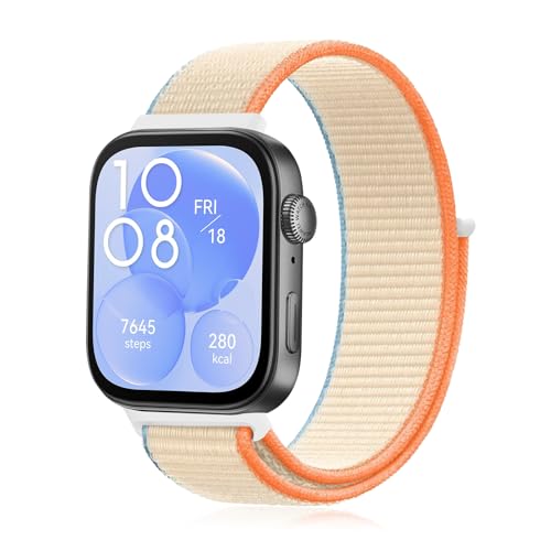 [RoSoki] �o���h Huawei Wacth Fit 3 �Ή� �i�C�����o���h �����x���g �y�� �_�炩�� ���K �ʋC�� �ϊ��� �}�W�b�N�e�[�v �X�|�[�c�ւ��X�g���b�v �����ȒP �������₷�� �j�����p Huawei Wacth Fit 3 �p �i�A