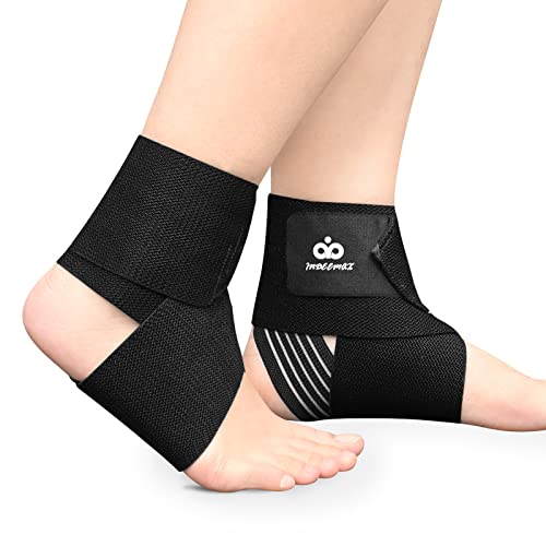 INDEEMAX Knöchelbandage 1 Stück - Einstellbare atmungsaktive elastische Wrap Strap für Sport zu schützen, Plantar Fasciitis, Achillessehne, Bandschäden, Einheitsgröße für Männer Frauen Cover
