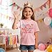 KiMiBabyBear It's Me Hi I'm The Birthday Girl Shirt 2nd 3rd 4th 5th 6th 7th 8th Girls Birthday Short Sleeve TopPink It's Me,6-7T