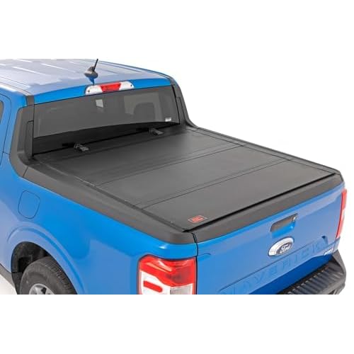 Rough Country Hard Tri-Fold Truck Bed Tonneau Cover for Ford Maverick (2022-2025)…