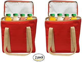 Insulated Grocery Bags Reusable Heavy Duty Nylon Thermal Cooler Tote Leakproof with Zipper