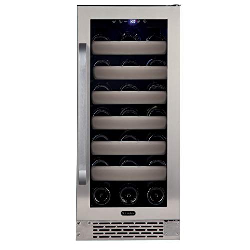 Whynter BWR-331SL Elite 33 Bottle Seamless Door Single Zone, Stainless Steel/Black Built-in Wine Refrigerator