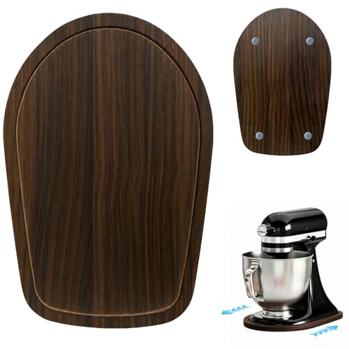 Image of Mixer Slider Mat for Kitchenaid Stand Mixer, 4.5-5 Quart Stand Mixer Kitchen Aid Accessories and Attachments, Pine Wood Appliance Slider Mat Artisan Series for Countertop Protect