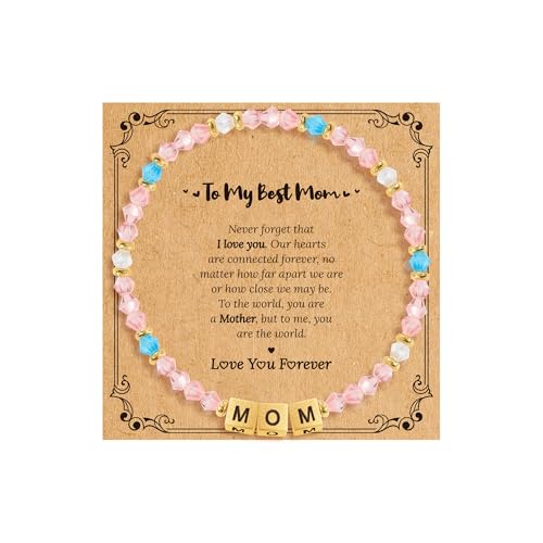 Image of BAYLAY Inspirational Family Lettter Bead Bracelet For Women,Jewelry Gifts For Granddaughter /Daughter /Mom /Sister /Wife /Niece /Aunt /Friend /Nana /Gigi,Mothers Day,Birthday