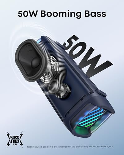 Image of Soundcore Boom 3i by Anker, 50W Compact Outdoor Speaker, Floating Playback | IP68 Waterproof, BassUp 2.0, Saltwater-Resistant, Bluetooth 5.3, 16H, TWS, ideal for Kayak /Fishing /Camping