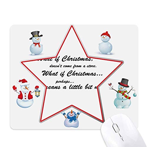 Tapis de souris bonhomme de neige Noël étoile pour décorer votre bureau en hiver