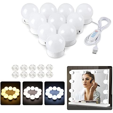 SanLion Spiegelleuchten, Badezimmer-Spiegelleuchten, Schminktisch-Spiegelleuchten USB-Kabel Cover