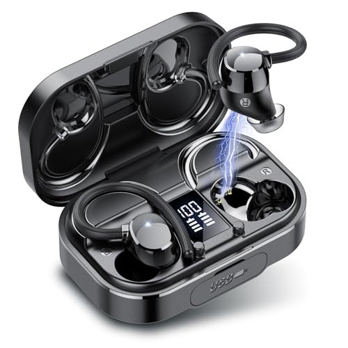 Wireless Earbuds, Bluetooth 5.3 Headphones with Powerbank, Noise Canceling Mic, Bluetooth Earphones 120Hrs Playtime, Wireless Headphones LED Display, IPX7, Sport Headsets in Ear EarHooks for Running