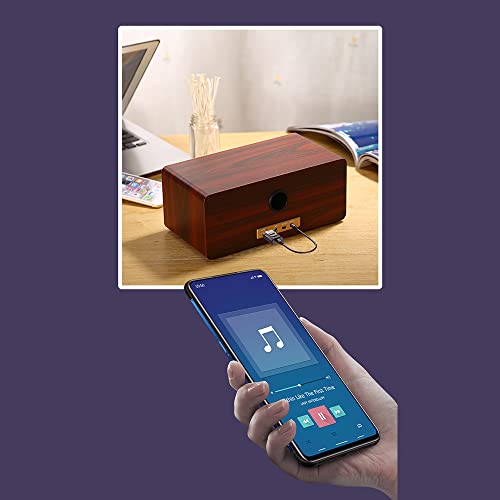 Baugger USB BT5.0 Receptor transmissor de áudio 2 em 1 Adaptador de áudio BT com porta AUX para casa