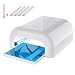 MelodySusie 36W UV Nail Lamp Dryer, Professional UV Gel Nail Polish Curing Light with 3 Timer Setting, Sliding Tray for Manicure Pedicure Gel Polish, UV Resin, Acrylic, Polygel, White