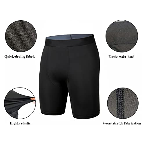 Shorts Esportivos de Compressão para Homens, Alta Elasticidade, Secagem Rápida e Respirável, Adequad