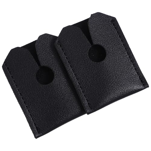 VINTORKY 2 Stück Schutzhüllen aus Kunstleder für Manuelle Rasierköpfe Kratzfeste Aufbewahrungsetuis für Sicherheitsrasierer Reise Rasierkopfschutz