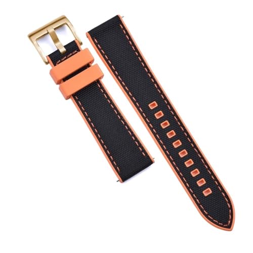 Bracelet montre caoutchouc FKM et toile premium pour montre plongée