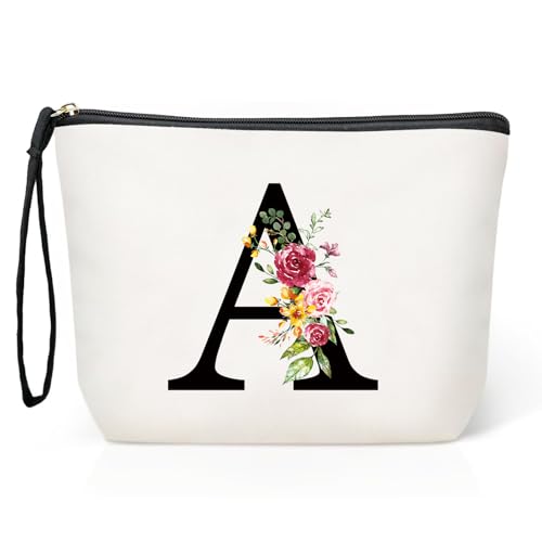 Grande Borsa per Cosmetici per donna Personalizzata Iniziale, Pochette Trucchi