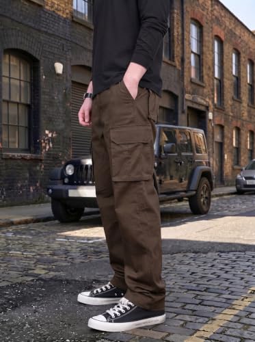 Image of Amazon Brand - INKAST Men Multi-Pocket Cargo Pants Casual Fit Trousers Stylish Cargo Trousers