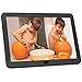Produktbild Digitaler Bilderrahmen 8 Zoll 1920x1080 Hochauflösend Full IPS Bildschirm Video Musik Player mit Kalender/Wecker, Elektronischer Fotorahmen mit Fernbedienung, Schwarz