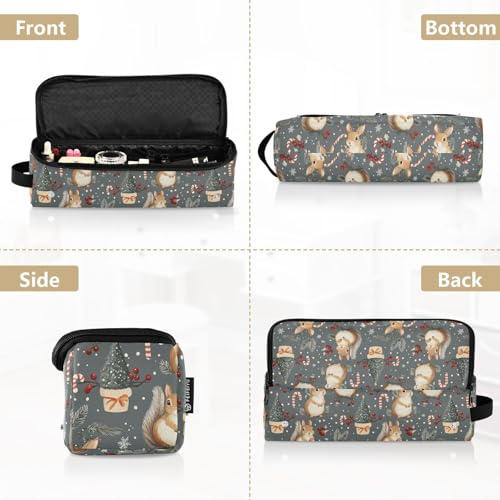 Bolsa de viaje para herramientas de cabello Squirrel Marble, resistente al calor, para planchas, rizadores y accesorios de cuidado capilar, organizador portátil miniatura 5