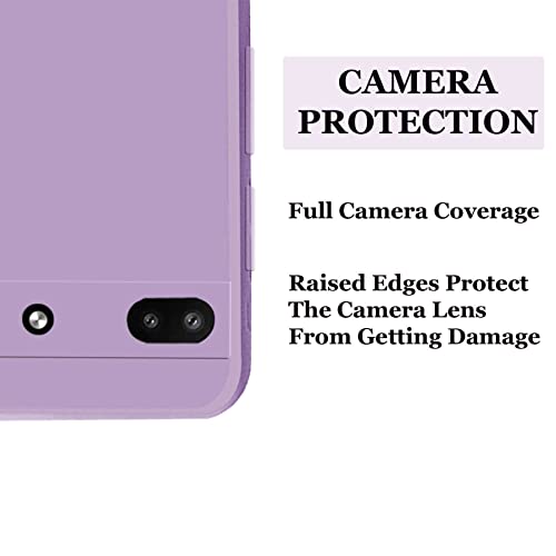 Image of A rtistque Liquid TPU Silicone Matte Shockproof Flexible with Camera Protection Soft Back Cover Case for Google Pixel 6A - Purple
