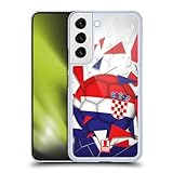 Super fine e leggero Head Case Designs Croazia Vetro Rotto Calcio Custodia Cover Dura per Parte Posteriore Compatibile con Samsung Galaxy S22 5G
