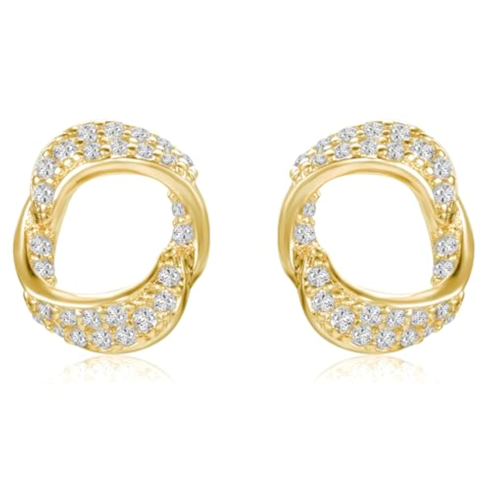 Cubic Zirconia Studded Fancy Stud Earrings for Women