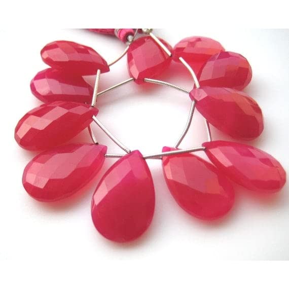 Perles calcédoine rose LKBEADS pour bijoux bohèmes et colliers d'été