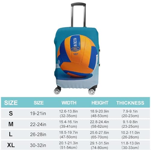 Carry on Luggage Cover Blue Volleyball Suitcase Covers for Luggages Tsa Approved Travel Luggage Sleeve Protector Elastic Suitcase Protector Anti-Scratch Washable Fits 19-30 Inch Case -XL2