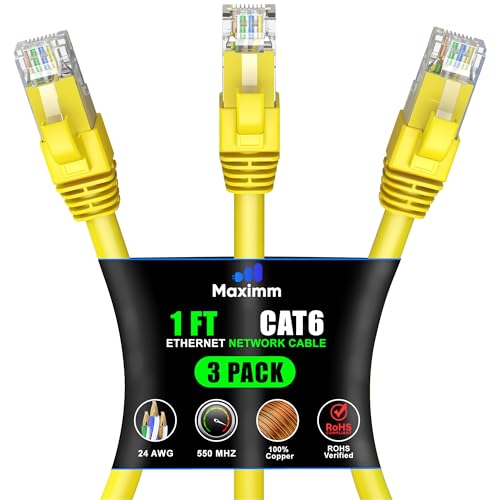 Cable Ethernet Cat 6 Maximm 1 Pie (3 unidades) miniatura 1