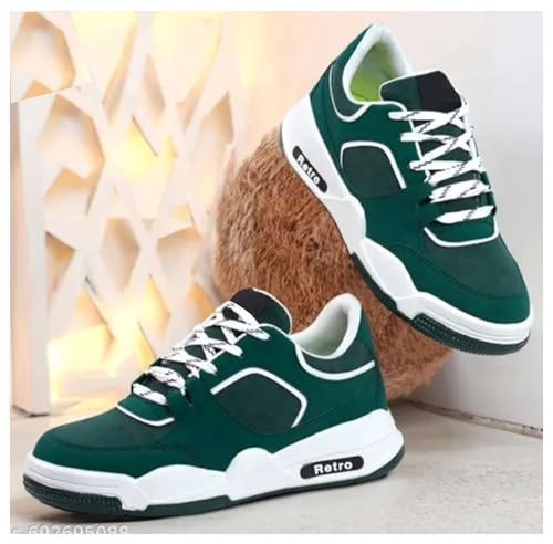 Image of CHICAGO-01 Stylish Casual Mid Top Sneaker and Trendy Shoes with Laces for Men & Boys, Perfect, College, Parties and Outings, Lightweight, Comfortable, and Durable for All-Day Use