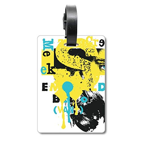 Étiquette d'identification pour valise graffiti jaune et noir voyage l