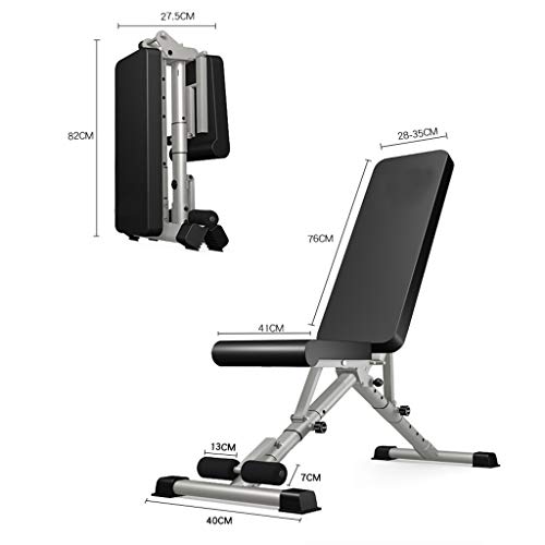 DFANCE Folding Weight Bench, Adjustable Weight Lifting Bench for Full Body Workout, Home Gym Physionics Incline Decline Bench for Lifting Fitness Bench Press Bar and Weights