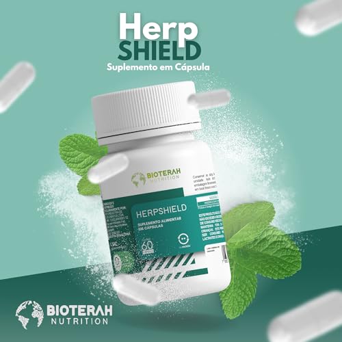 Herpshield 60CAPS BIOTERAH - Suplemento Lisina Zinco Vitaminas Nutrientes Naturais (60 Capsulas)
