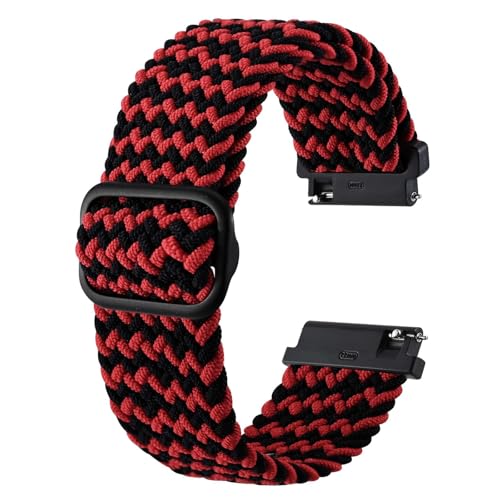 BISONSTRAP Nylon Uhrenarmband, Verstellbare Geflochtene Uhrenarmbänder für Herren und Damen, 16mm 18mm 19mm 20mm 22mm 24mm zur Auswahl