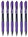 Pilot G2 07 Violet Encre Gel Stylo roller rétractable Pointe 0,7 mm pointe fine 1 mm Largeur de la ligne : rechargeable BL-G2–7 (Lot de 6)