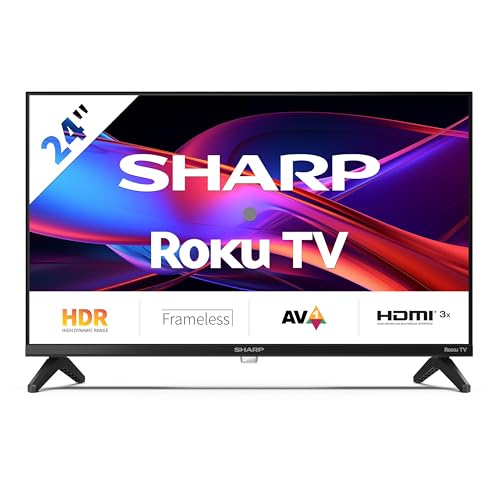 SHARP 24GD2225E HD Ready Smart TV, (60 cm/24 Zoll, Roku TV, Rahmenlos, HDR10, Dolby Digital)