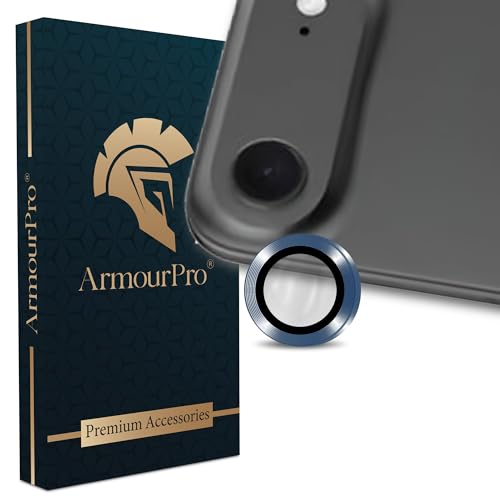 Image of ArmourPro Premium Camera Lens Protector Tempered Glass Compatible For iPhone Air Tough HD Individual Aluminum Alloy Rings 9H Camera Cover, Scratch-Resistant,Camera Lens Protection| Blue