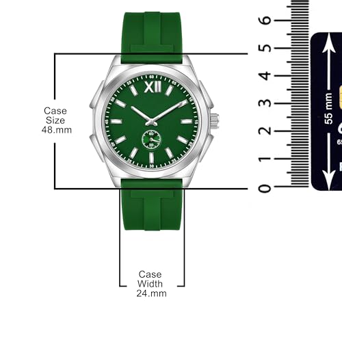 Image of styledose Men's Watch Analog Quartz with Chronograph & Silicone Strap -Casual & Formal Wrist Watch for Men