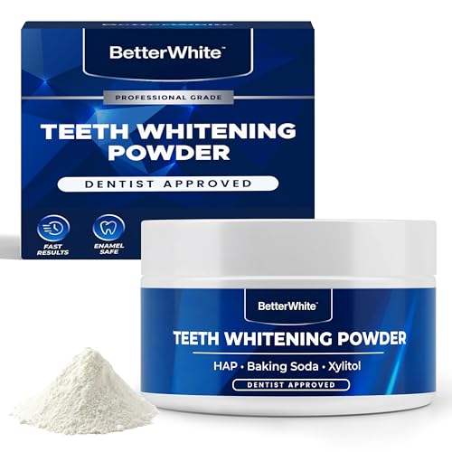 teeth whitening powder - hydroxyapatite remineralizing non-sensitive formula - dentist-approved tooth stain remover amp polisher - fluoride-free 30 grams