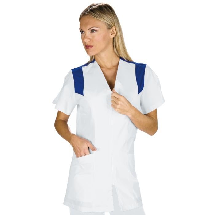 I.sacco Casacca SANTORINI Donna in Poliestere Cotone (Bianco+blu Cina)